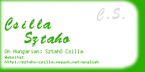 csilla sztaho business card